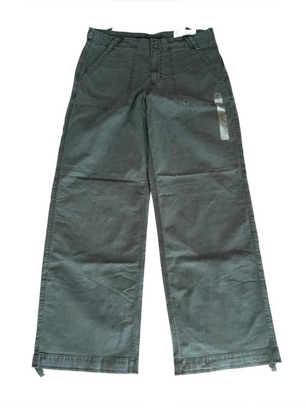 American Eagle Stretch High Waist Stovepipe Pants Womens Size Reg Gray Black NEW